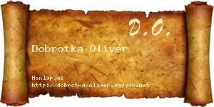 Dobrotka Olivér névjegykártya